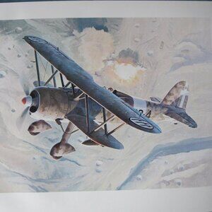 Keith Farris Aviation 9" x 11" Bookplate Print - Fiat C.R. 42